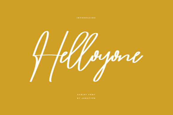 Helloyone: A Signature Script Font for Editorial Elegance